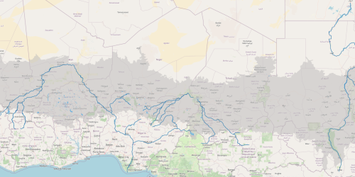 I principali bacini di ritenuta nel Sahel pluviometrico