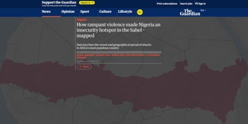 La cartografia del nostro sito citata in un articolo de “The Guardian”